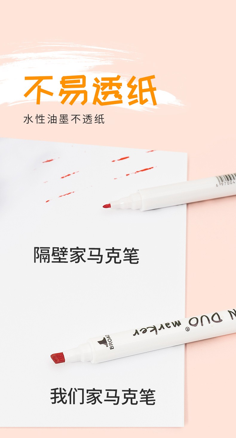 绘画双头水溶性马克笔套装80色学生设计手绘笔无味环礼盒详情图3