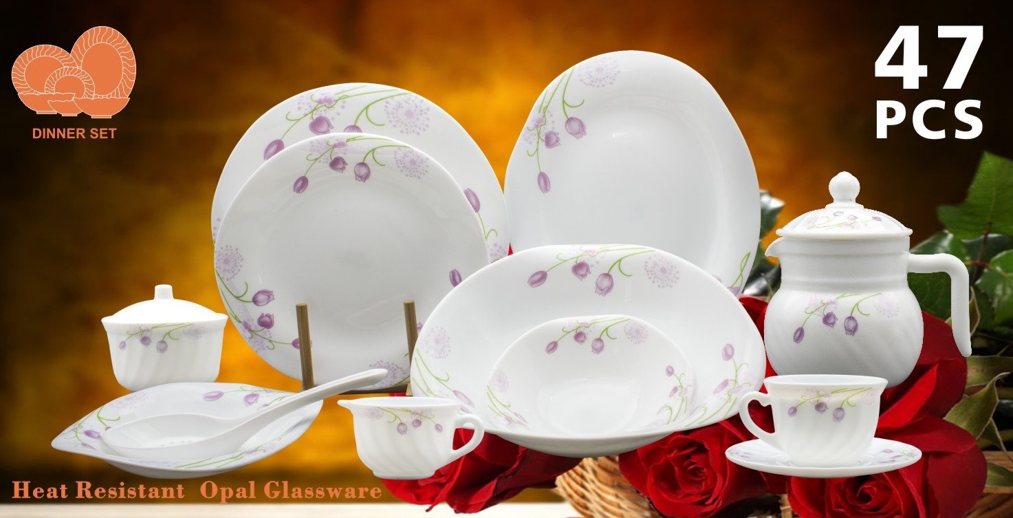 Yiwu Good Goods black Glass plate Eco-friendly Dinner plate 8.5-inch soup plate with Applique 8.5’soup Plate -black flower plate pic 4