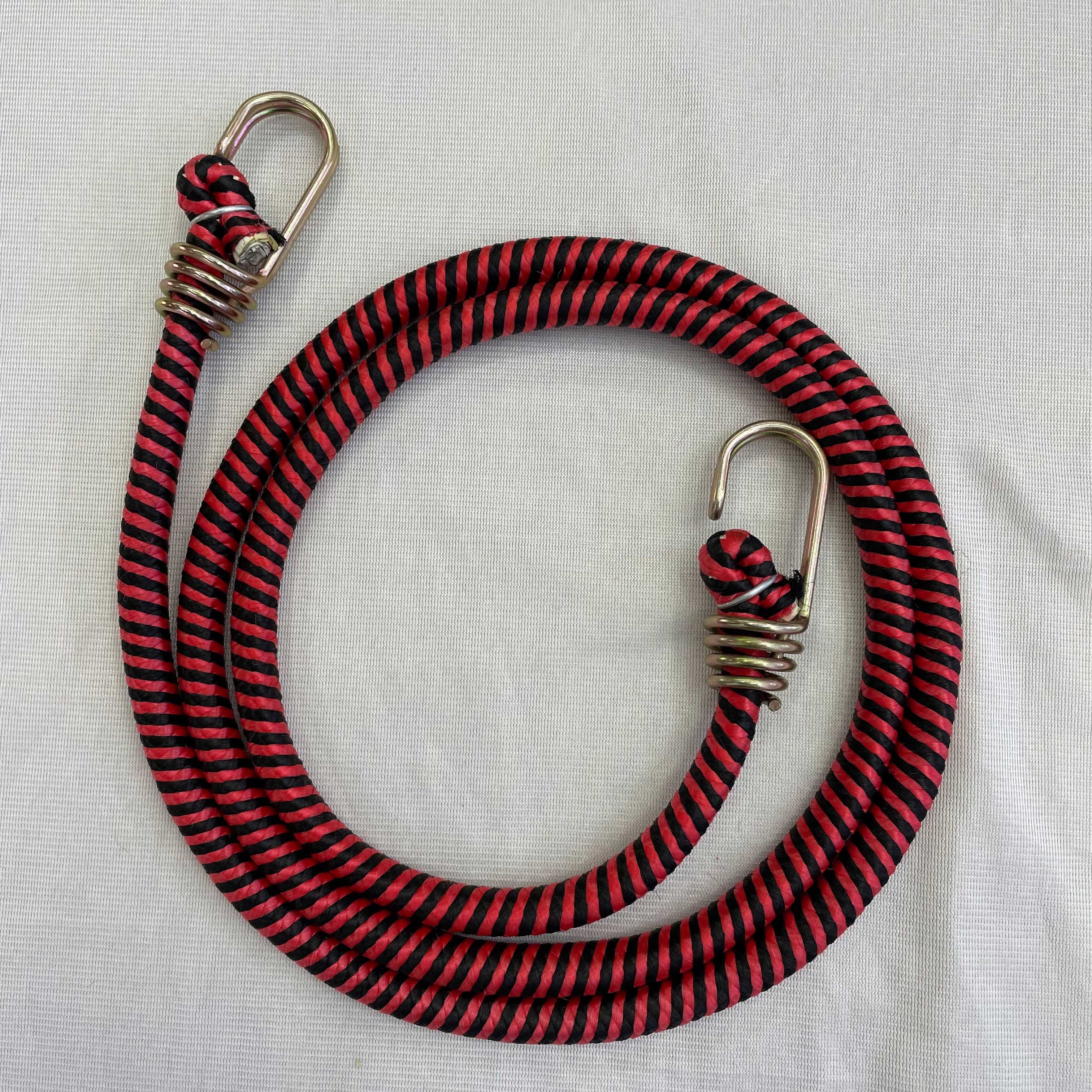 双钩螺纹带厂家直销批发可定制颜色橡胶皮松紧摩托用品用绳配绳图