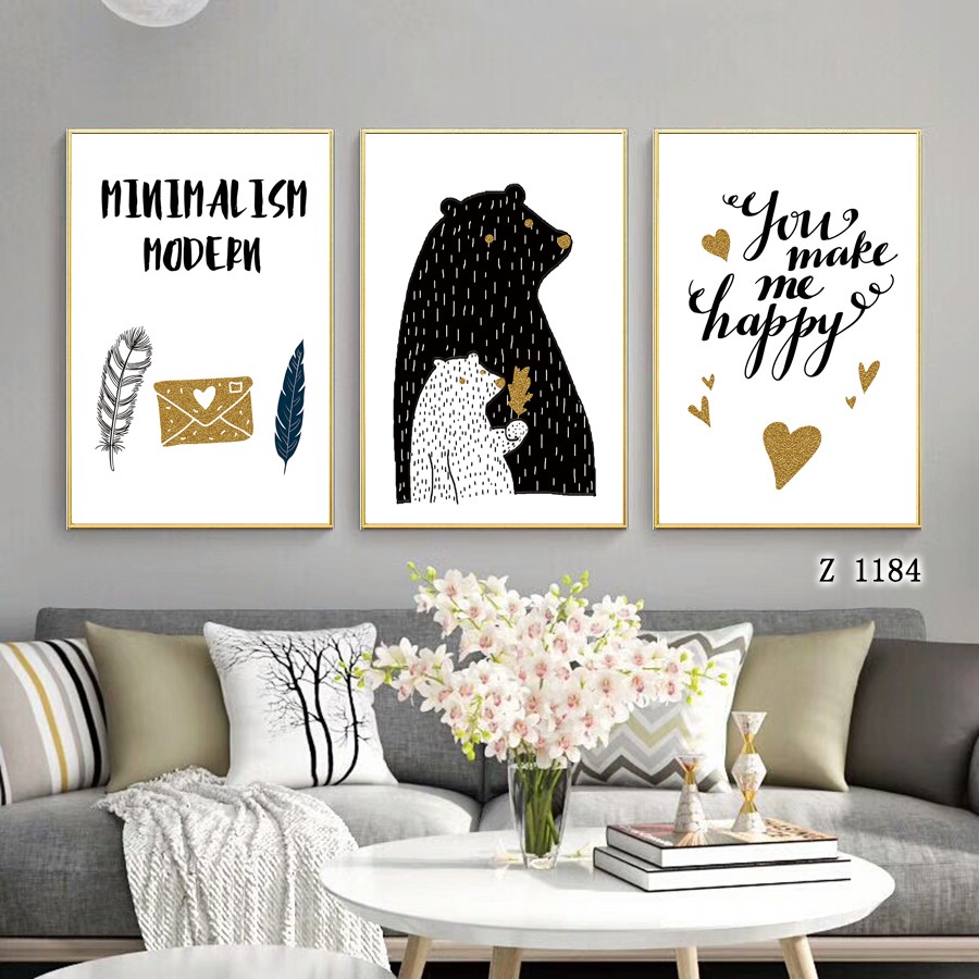 Black and white landscape photography, living room decorative paintings, modern and simple dining room architectural hanging paintings, hotel model room combination murals detail image 7