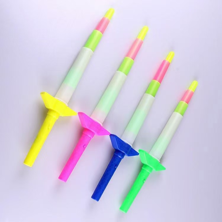 Four sections of the stick are shining