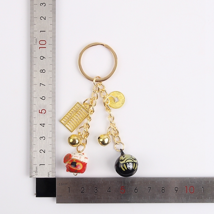 Alloy and fleece fringe series of mixed key chains