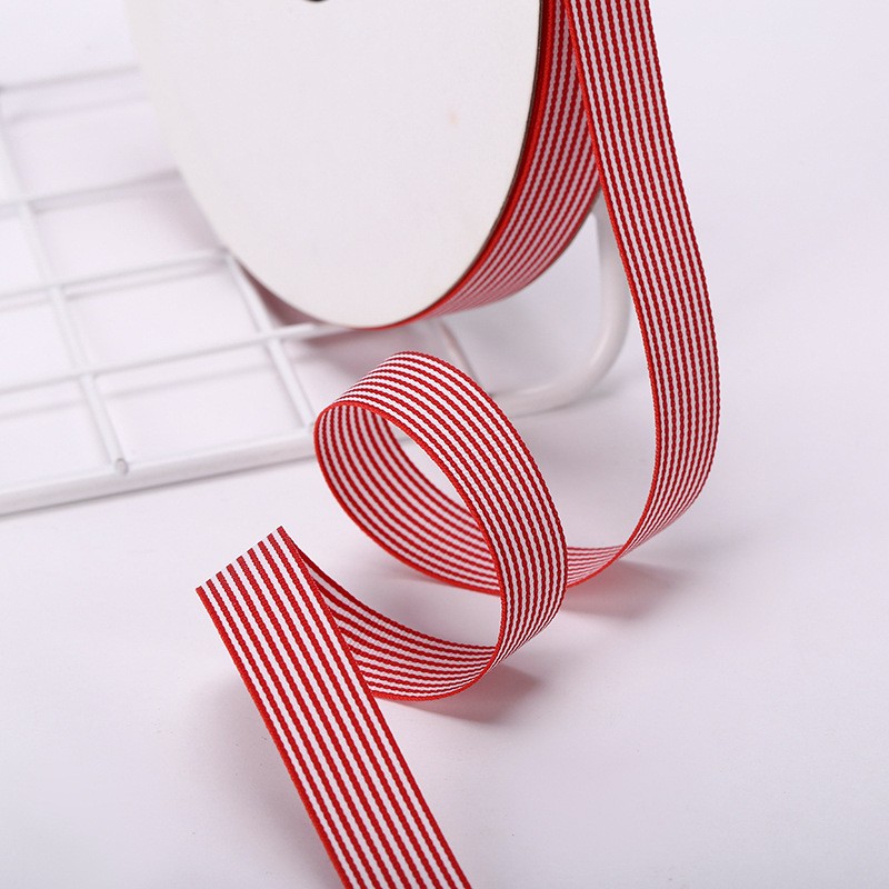 2 Points Striped Polyester Hair Accessory Material Gift Wrap Ribbon Striped Dress Wedding Gift Box Ribbon Wholesale Can Be Customized full figure