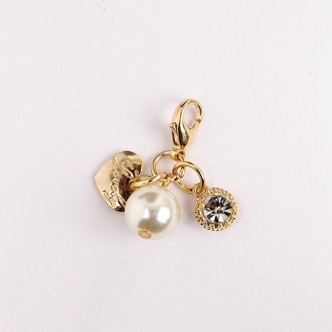 Alloy plus pearl keychain three piece set series mixed 1