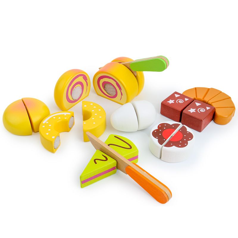 Wooden toys for playing house and bread are highly entertaining and colorful. They can cultivate logical thinking ability. Parent-child games can exercise hand-eye coordination. Early education and enlightenment toys accompany your growth details Picture