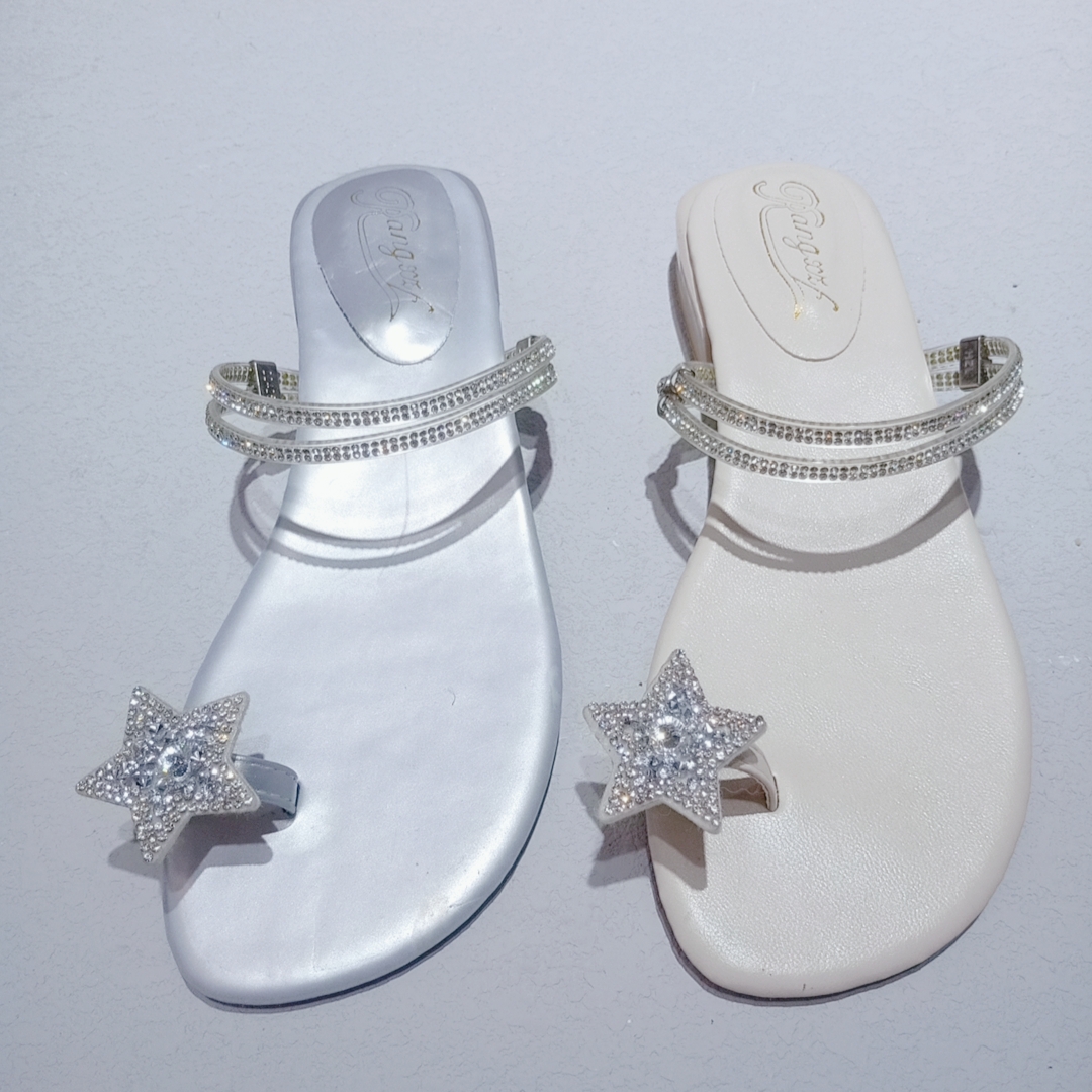 Ladies' slippers with clips