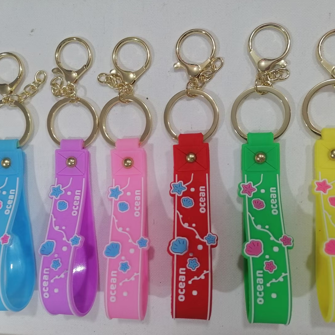 Silicone three-piece keychain rope 9