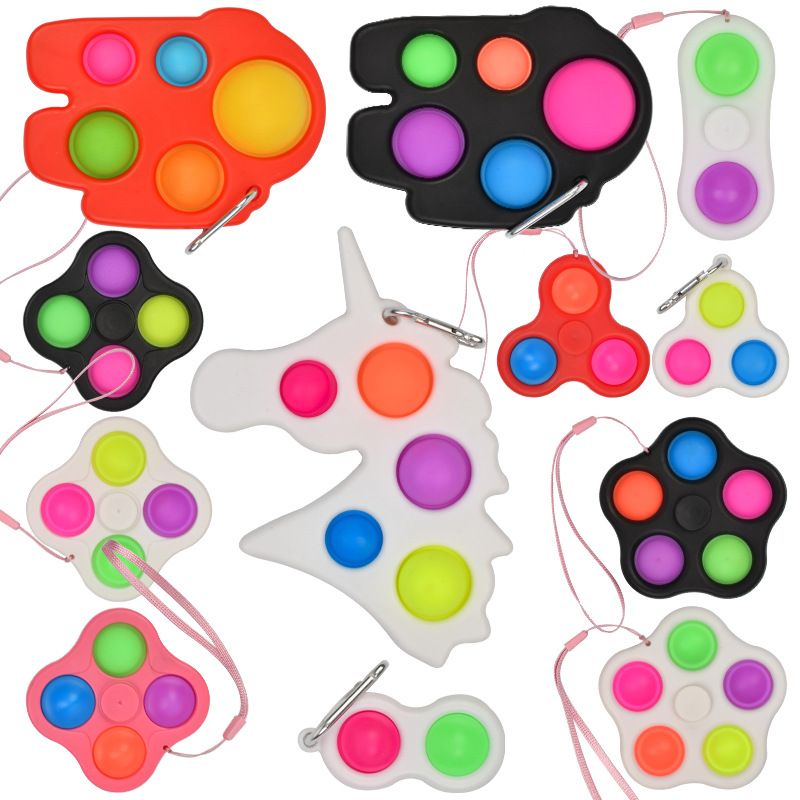 From stock five finger bubble music finger gyro rat killer pioneer keychain finger spin vent relief toy gyro
