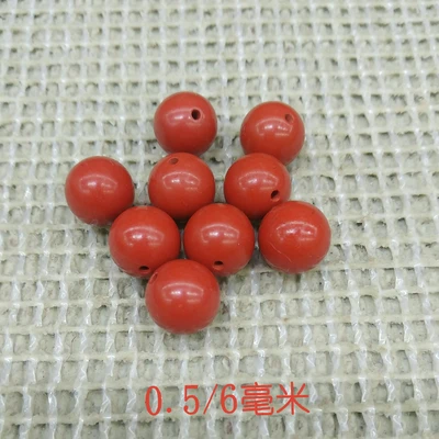 High Content Cinnabar Semi-Finished Accessories 6 Mm Round Beads Handmade Diy Beads 85