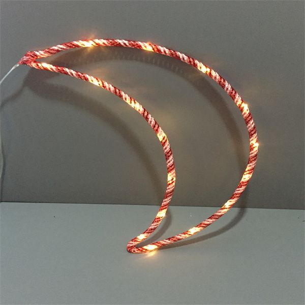 平面月亮穿管LED霓虹灯铁架造型灯带