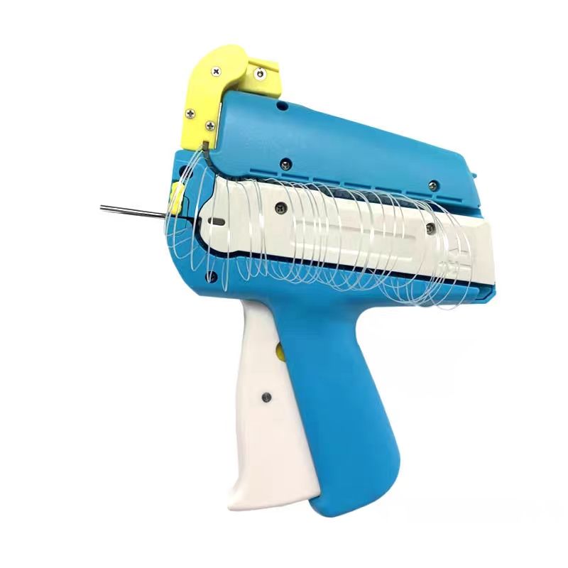 Nationwide free shipping. The mother and child buckle ring tool, ring-shaped rubber needle tag gun, uses a special hand-threading needle. The hand-threading tag gun can increase work efficiency by 3 to 5 times and is covered by warranty and repair details Picture