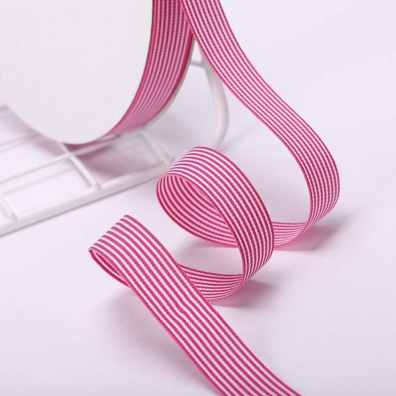4 Points Striped Polyester With Hair Accessories Gift Packaging Ribbon Striped Dress Wedding Gift Box Ribbon Wholesale Can Be Customized Application Scenario