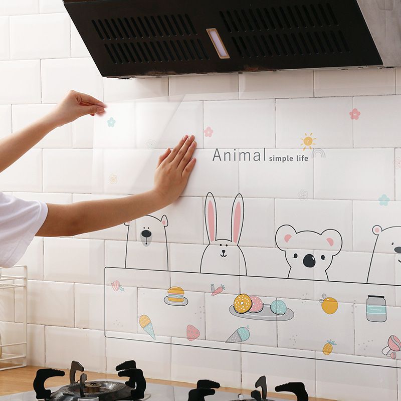 Cute kitchen sticker waterproof, oil resistant and heat resistant