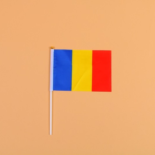 14*21罗马尼亚8号手摇旗带杆子外国世界旗详情图1