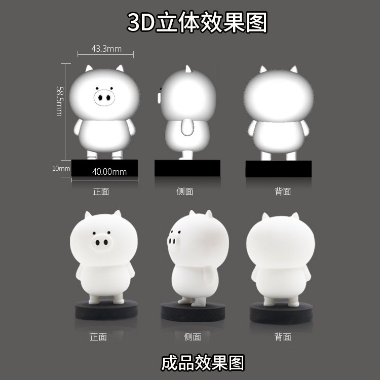 厂家PVC软胶公仔定制 PVC公仔定做U盘立体钥匙扣动漫手办盲盒定制详情图9