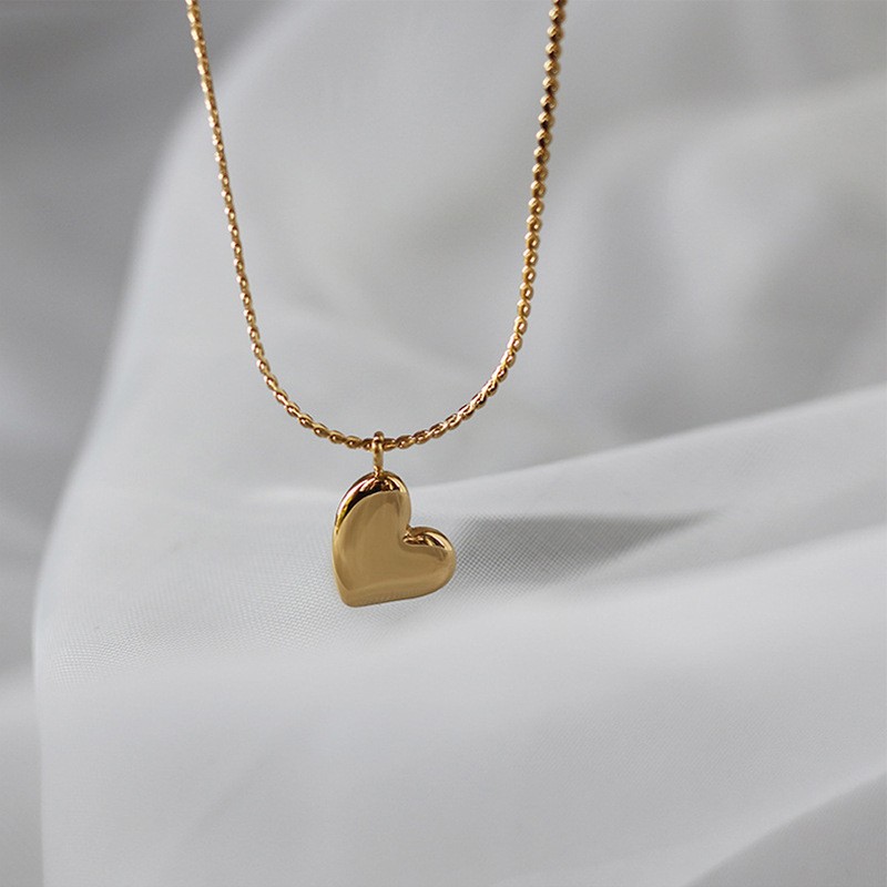 Korean version of the "Little Heart" trendy women's simple necklace detail image 3