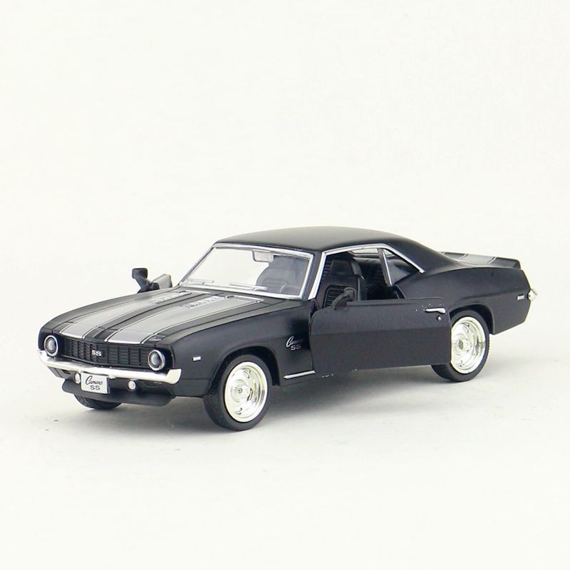 Alloy matte black Chevrolet Camaro SS toy model car detail image 2