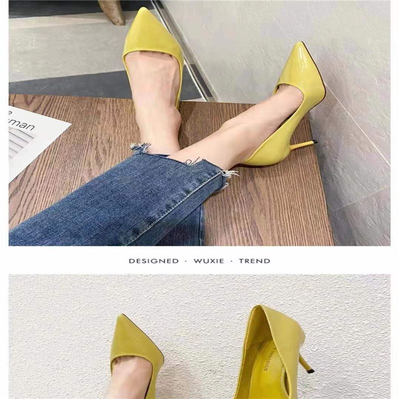 European Station Fashion Leather Temperament Square Head Literary Retro Lady Chunky Heel Shoes Women 2021 Spring/Summer New 34