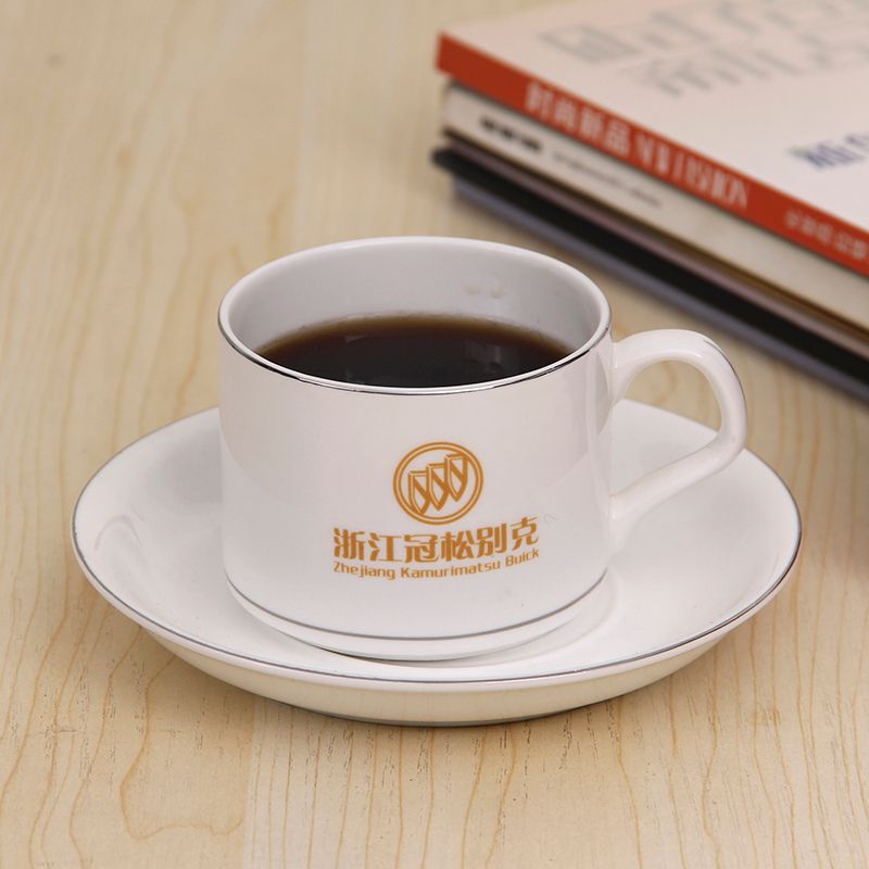  陶瓷杯骨瓷咖啡杯碟水杯茶杯可定制logo礼品赠品单杯澳式杯碟