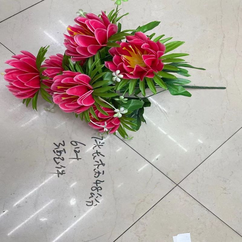 The 7-headed long-stemmed peony artificial flower, the lotus lantern artificial flower, and the Grand Tutor are