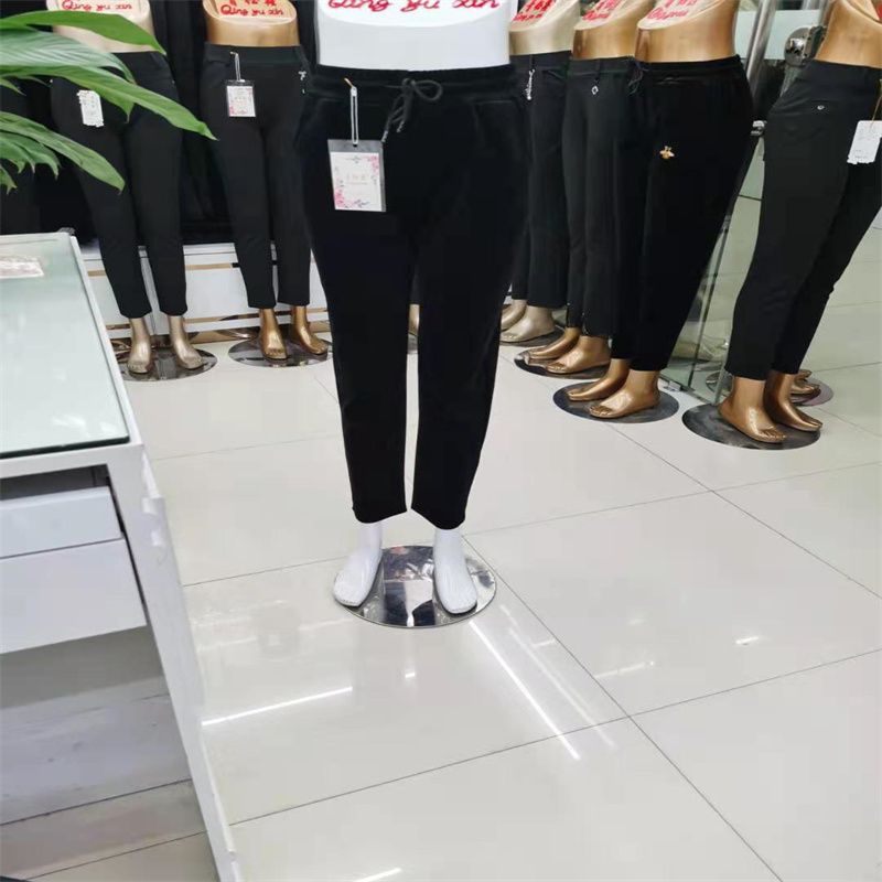 青钰鑫裤业NO24牛奶丝光泽裤外穿打底裤瑜伽薄款女修身小脚九分大码裤子