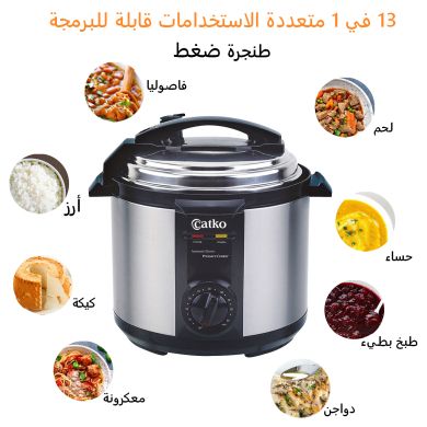 Special offer on electronic 6L large-capacity stainless steel electric pressure cooker, rice cooker and soup maker with free shipping, 2500W Specification image