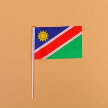 14*21纳米比亚8号手摇旗带杆子外国世界旗