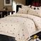 四件套宾馆酒店旅馆床上用品全棉咖啡骆驼印花被套床单图