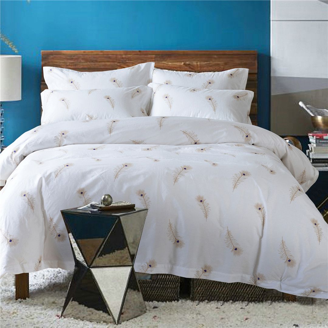 酒店 民宿 宾馆  客房布草6060S 印花床上用品布草四件套