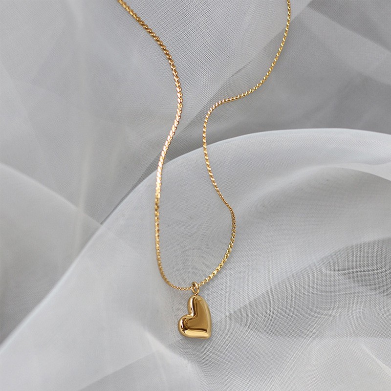 Korean version of the "Little Heart" trendy women's simple necklace detail image 1