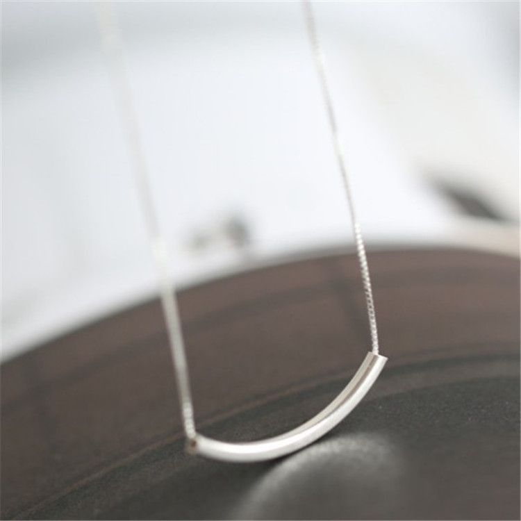 Simple square copper tube Korean-style necklace details Picture