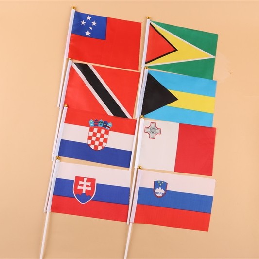 14*21尼加拉瓜8号手摇旗带杆子外国世界旗详情图3