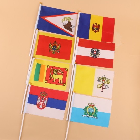 14*21罗马尼亚8号手摇旗带杆子外国世界旗详情图2