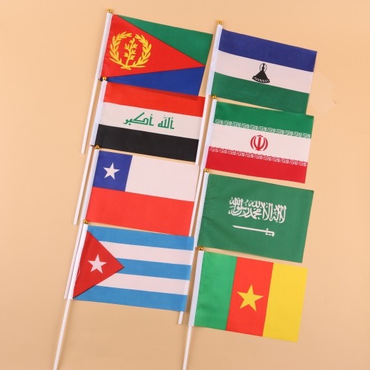 14*21罗马尼亚8号手摇旗带杆子外国世界旗详情图3