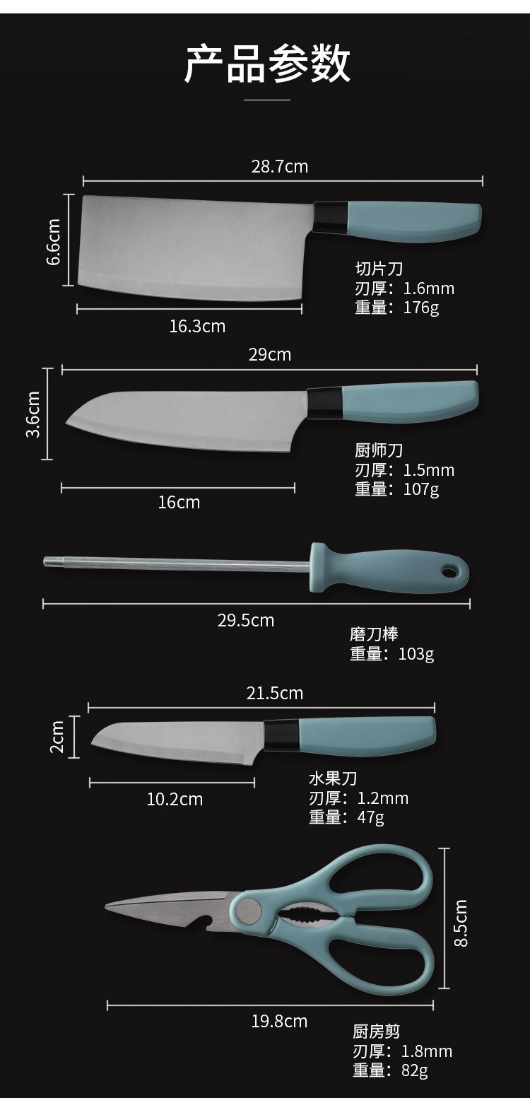 Kitchen knife set detail image 3