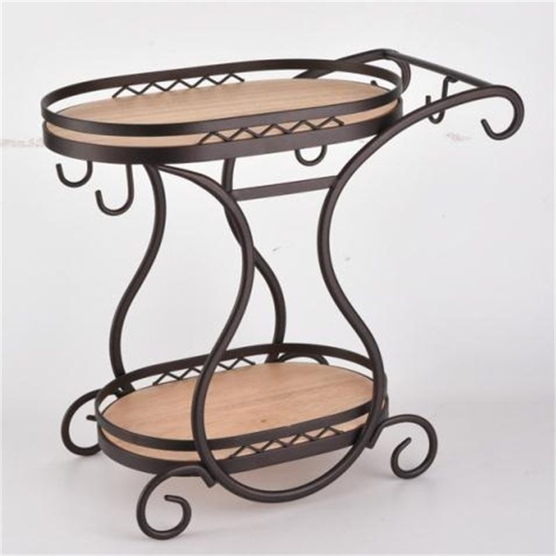 Multi-functional storage rack in bronze and gold