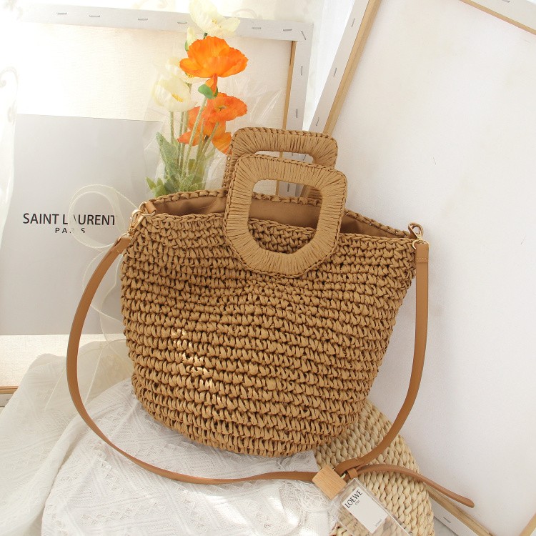 2021新款草编包斜跨手提海边度假包单价大容量休闲包包日韩潮女包详情图13