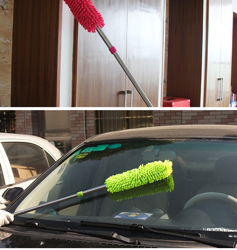 Direct sales of car dust removal Chenille dusters, Chenille wax brushes, wax towing and car dual-purpose Chenille retractable dusters detail image 6