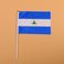 14*21尼加拉瓜8号手摇旗带杆子外国世界旗图