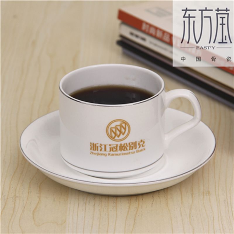 Ceramic cups, bone China coffee cups and saucers, water cups and tea cups can be customized. logo gifts, promotional items, single cups, Australian style cups and saucers Application Scenario