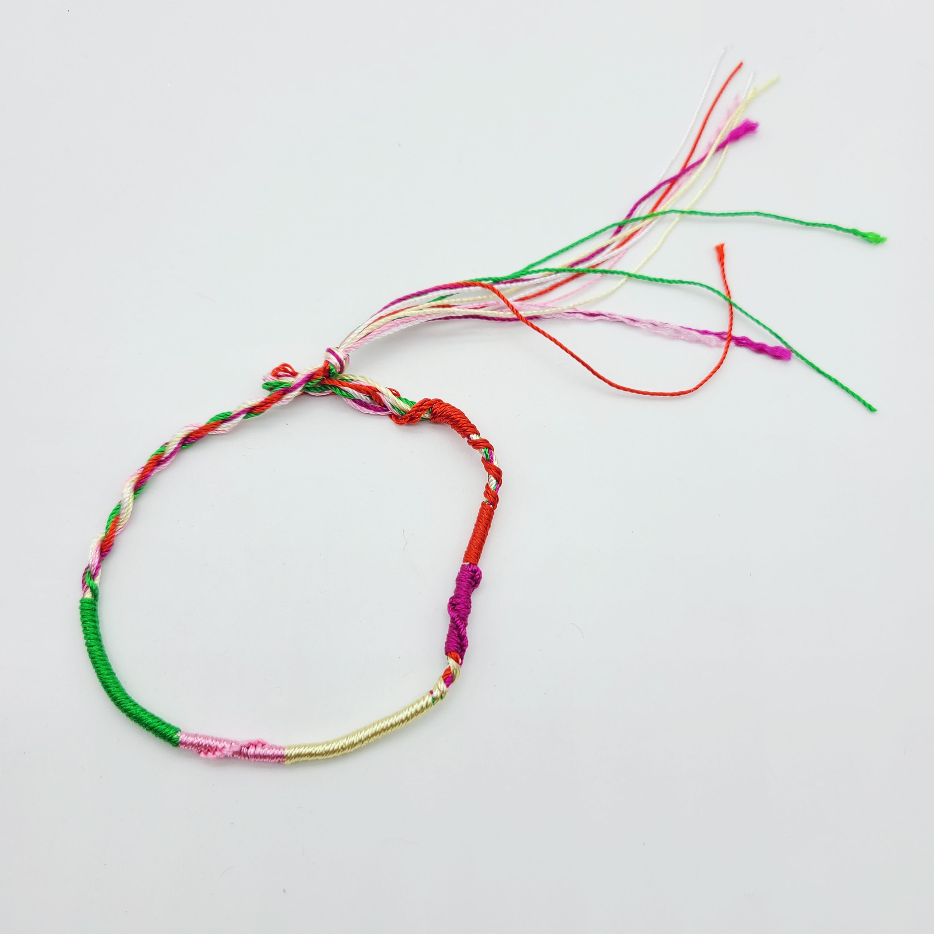 手链手链新款时尚潮流欧美流行跨境幸运绳友谊手链晶诺手工423