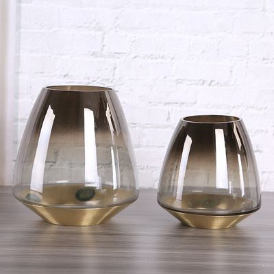 Modern simple gradual change transparent glass vase decoration home decoration decoration living room table flower wholesale thumbnail