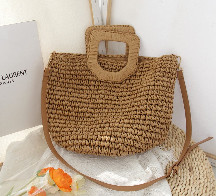 2021新款草编包斜跨手提海边度假包单价大容量休闲包包日韩潮女包详情图20