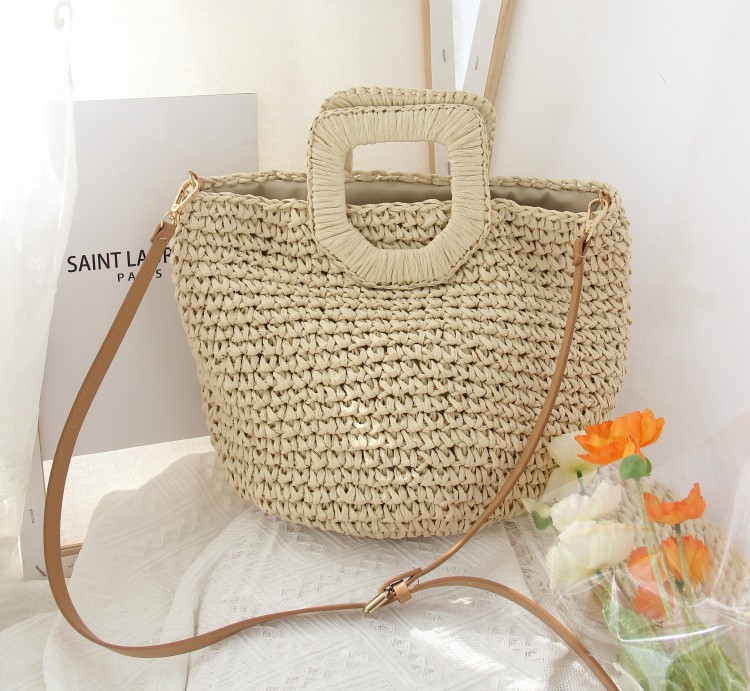2021新款草编包斜跨手提海边度假包单价大容量休闲包包日韩潮女包详情图7