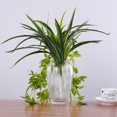 Creative blowing vertical stripe pearl vases exquisite hydroponic flower arrangement glassware handicraft decoration