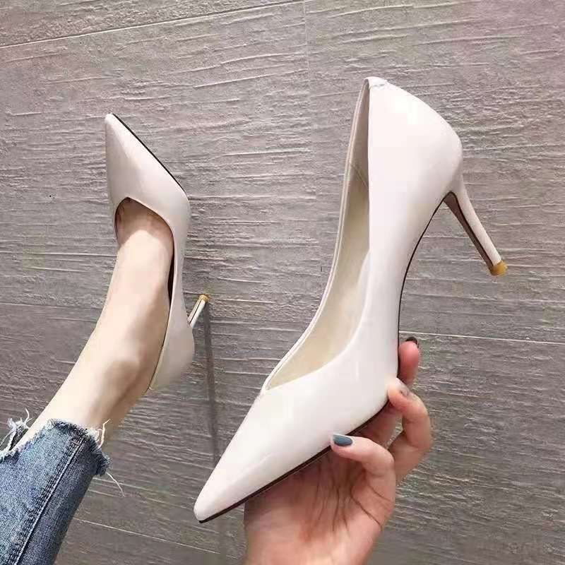 European Station 2021 Spring/Summer Leather Temperament Artistic Retro Elegant Small Square Head Low Chunky Heel Loafers Single Shoe Women 36