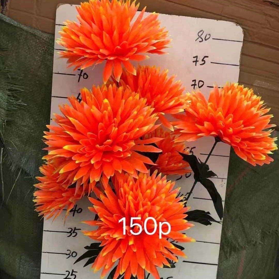 7-head maple leaf chrysanthemum artificial flower non-woven fabric