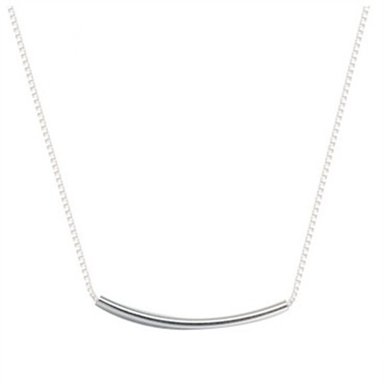 Simple square copper tube Korean-style necklace