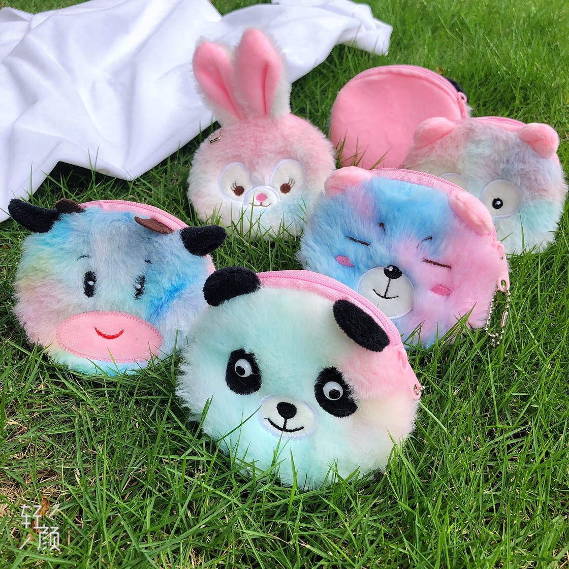 毛绒钱包 8cm亮片带耳朵零钱包 卡通零钱包新款包详情图2