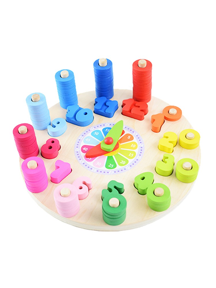 The wooden toy for educational digital clock is highly entertaining and colorful. It helps cultivate logical thinking ability. Parent-child games exercise hand-eye coordination. Early education and enlightenment toys accompany your growth detail image 13